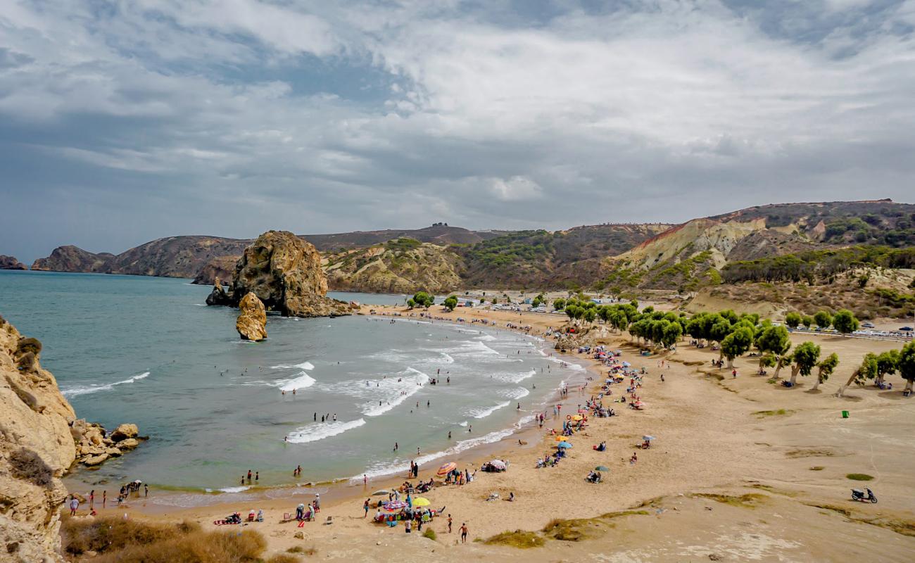 Фото Moscarda beach с светлый песок поверхностью