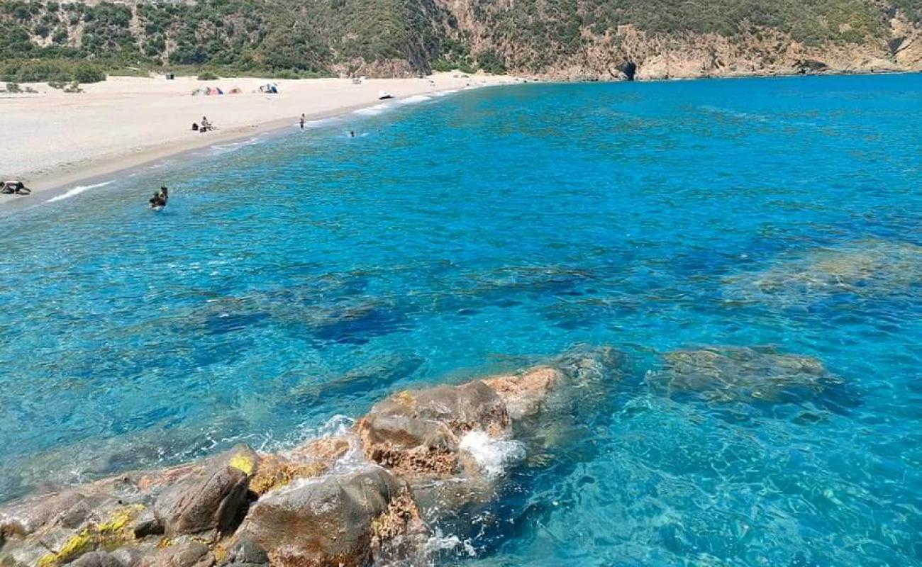 Фото Zakkor Beach с белая чистая галька поверхностью