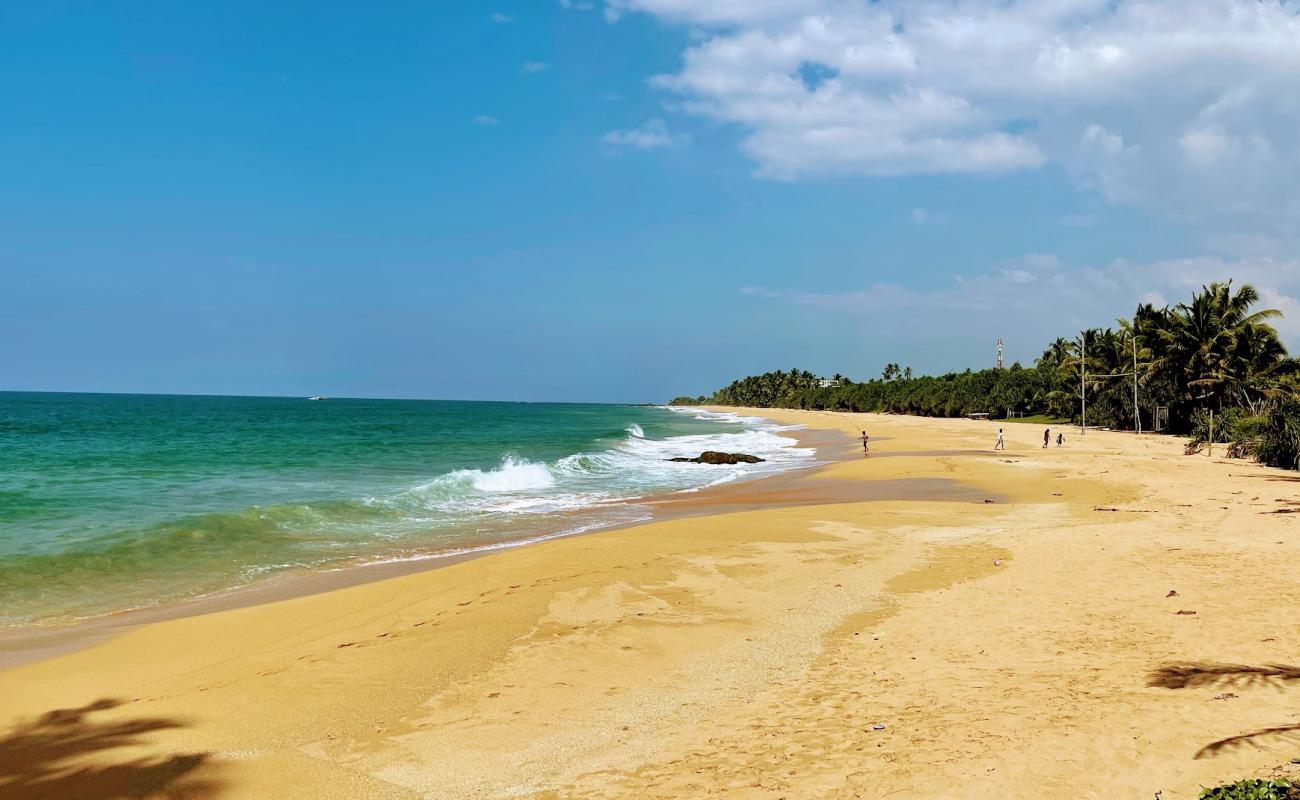 Фото Maha Induruwa Beach с светлый песок поверхностью