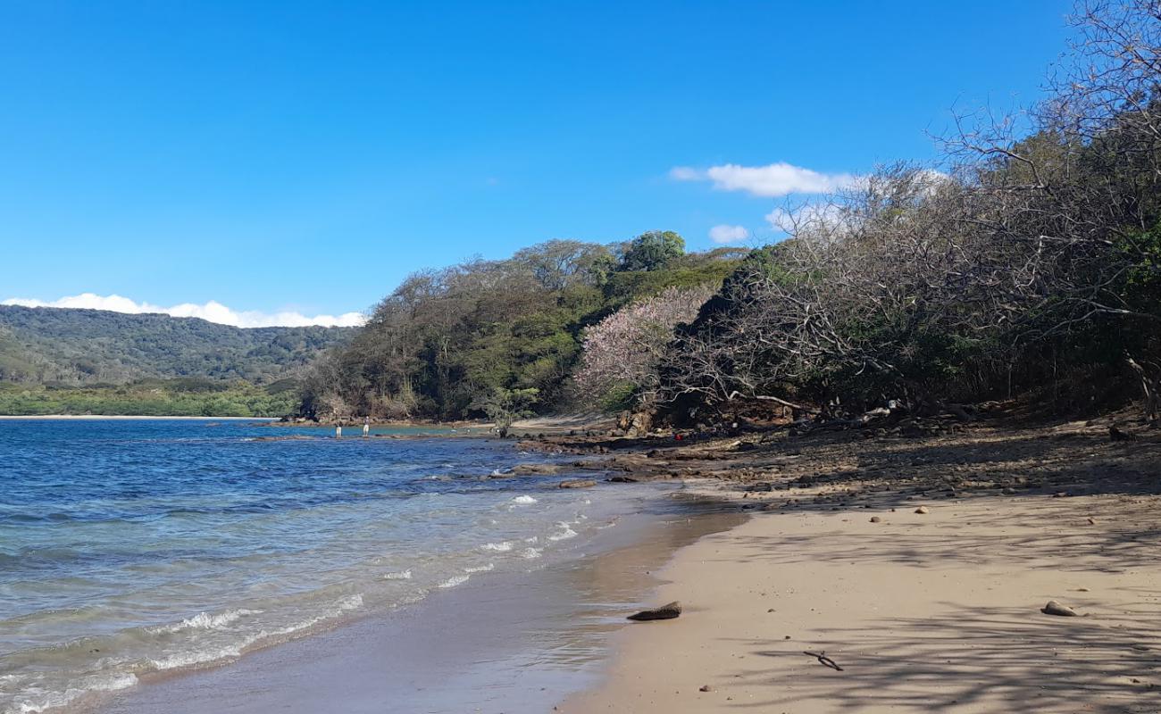 Фото Playa Escondida с песок с камнями поверхностью