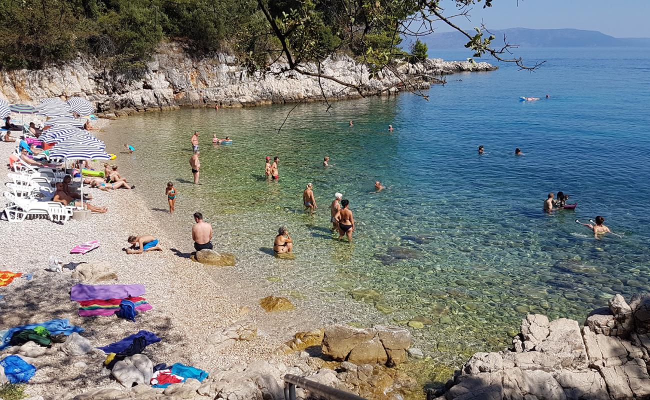 Фото Prizinja beach с светлая галька поверхностью