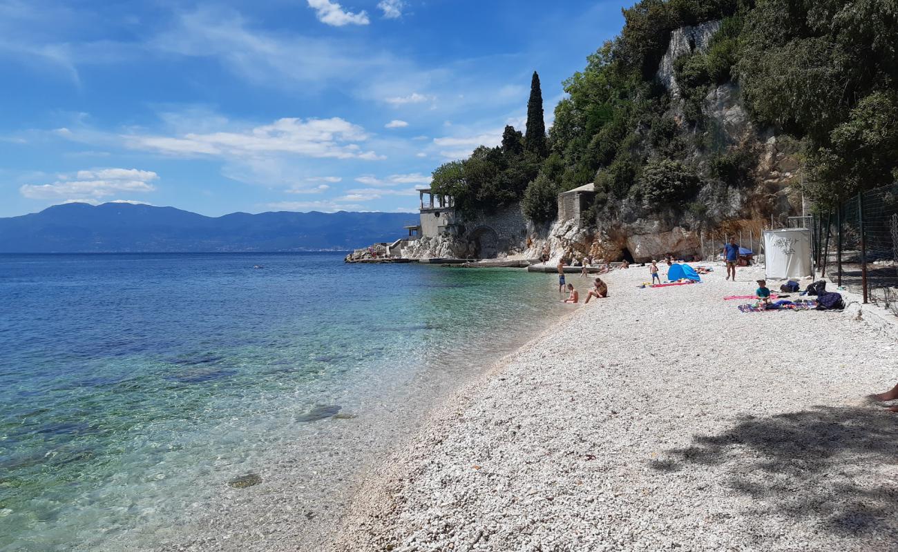 Фото Glavanovo beach с белая чистая галька поверхностью