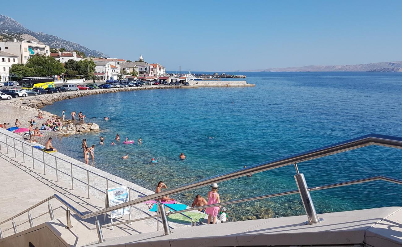 Фото Karlobag beach с светлая галька поверхностью