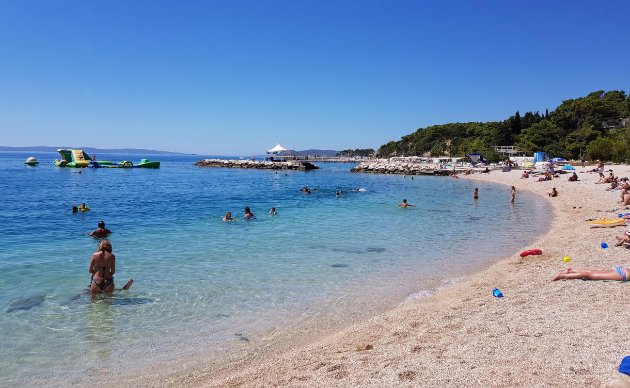 Фото Znjan City beach с белая чистая галька поверхностью