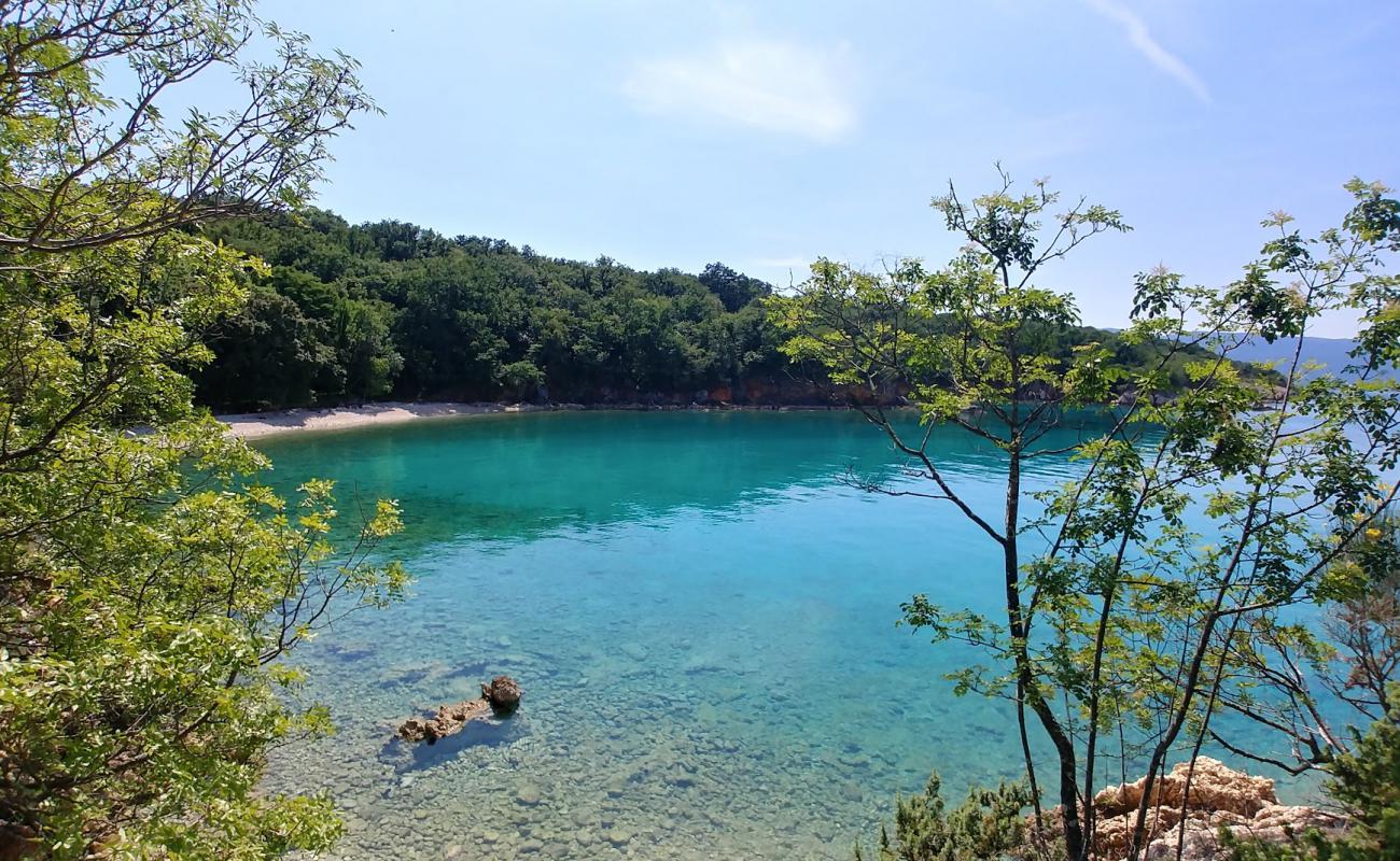 Фото Brzac bay с белая чистая галька поверхностью