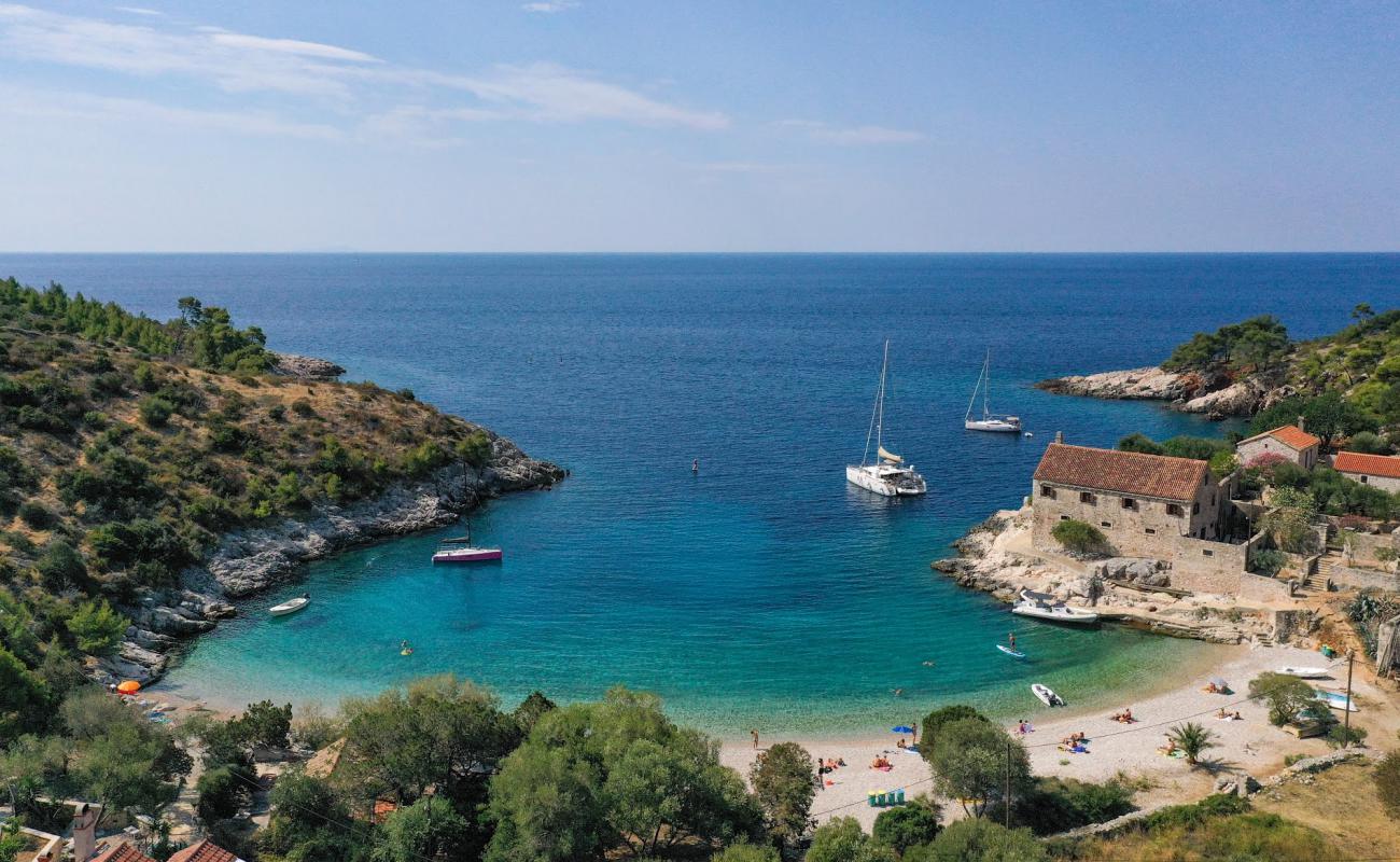 Фото Dubovica beach с светлая галька поверхностью