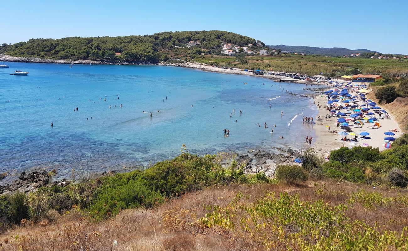 Фото Vela Przina beach с светлый песок поверхностью