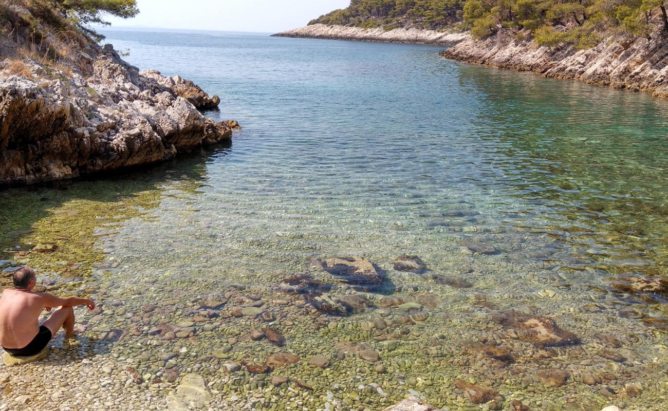 Фото Paradiso beach с светлая галька поверхностью