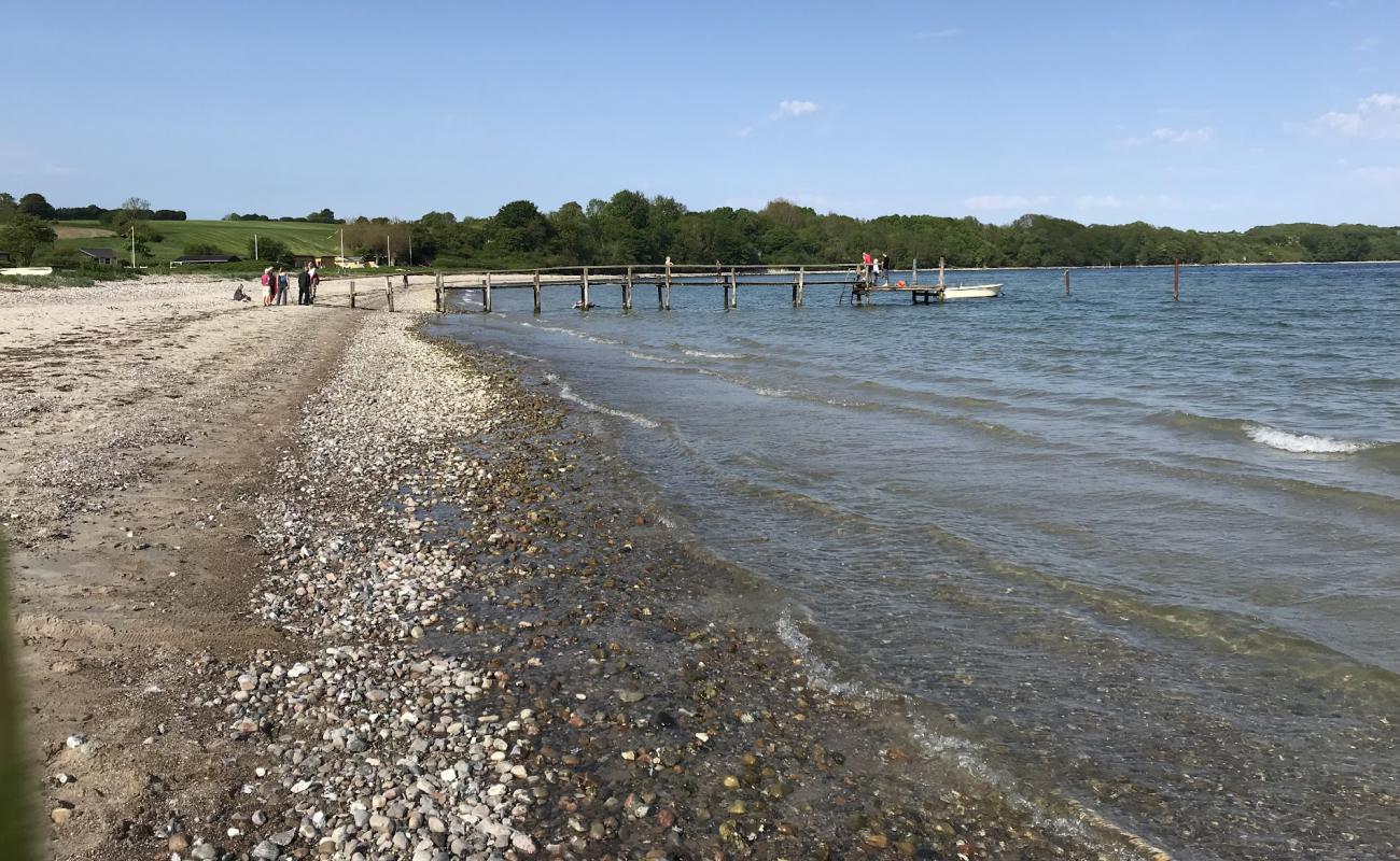 Фото Vemmingbund Beach с песок с галькой поверхностью