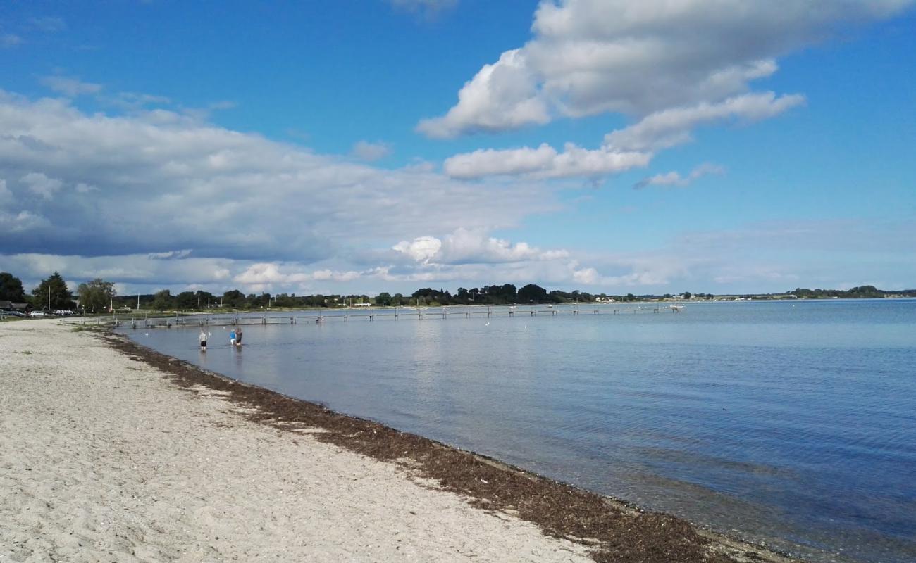 Фото Binderup Beach с светлый песок поверхностью