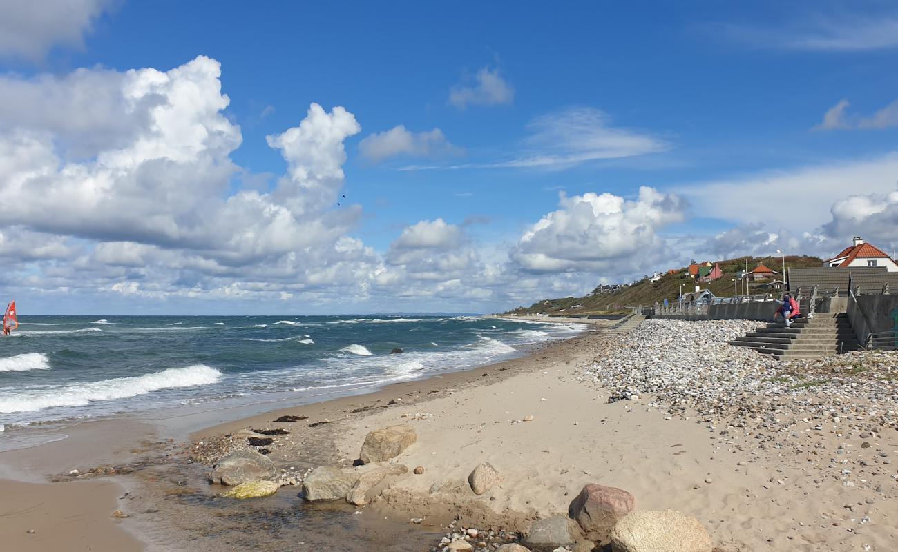 Фото Rageieje Beach с песок с галькой поверхностью