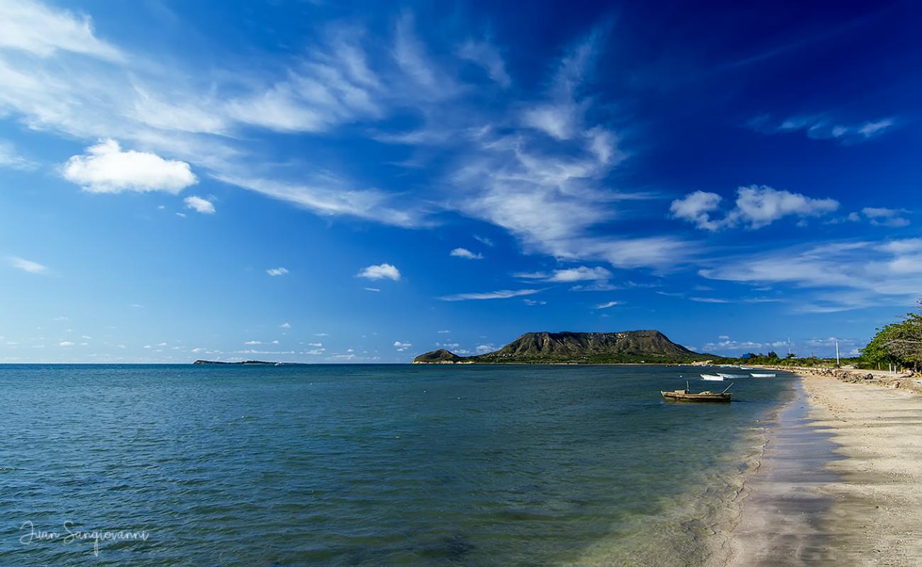 Фото Playa Juan de Bolanos с песок с галькой поверхностью