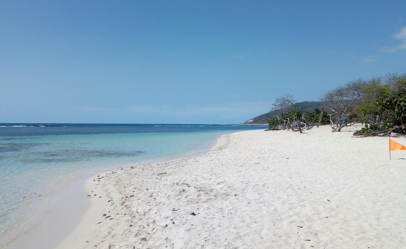 Фото La Caobita beach с золотистый песок поверхностью