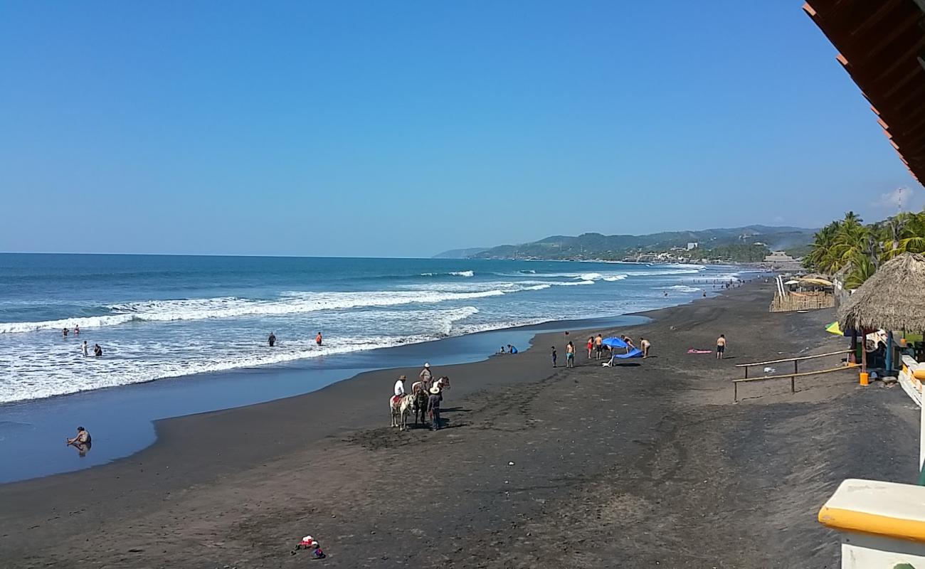 Фото El Majahual beach с серый песок поверхностью