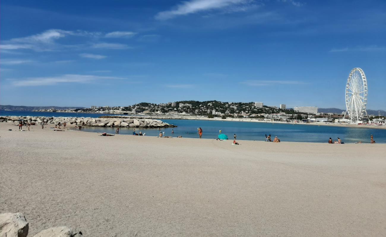 Фото Plage de l'Huveaune с светлый песок поверхностью