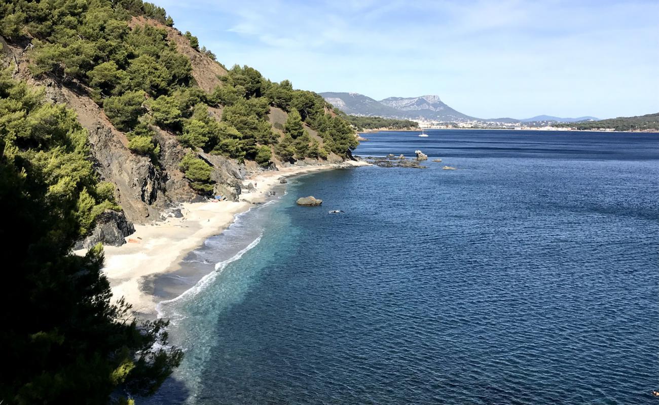 Фото Plage du Saint-Selon с песок с галькой поверхностью