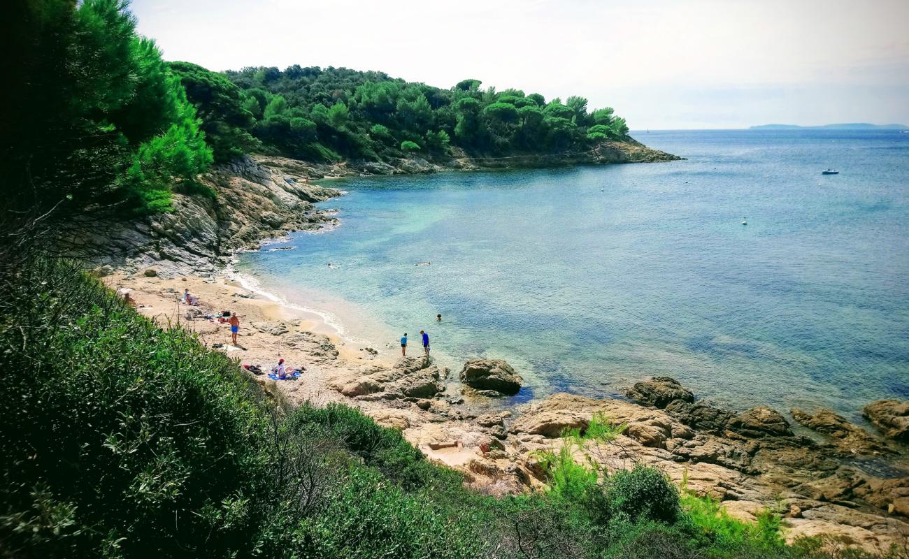 Фото Plage de Gigaro с песок с камнями поверхностью