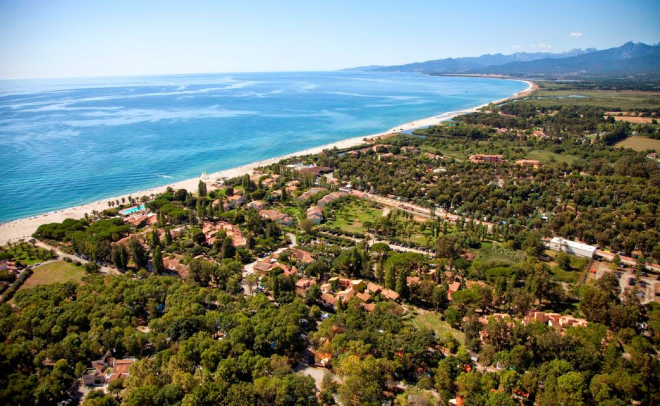 Фото Plage de Serra-di-Fiumorbo с светлый песок поверхностью