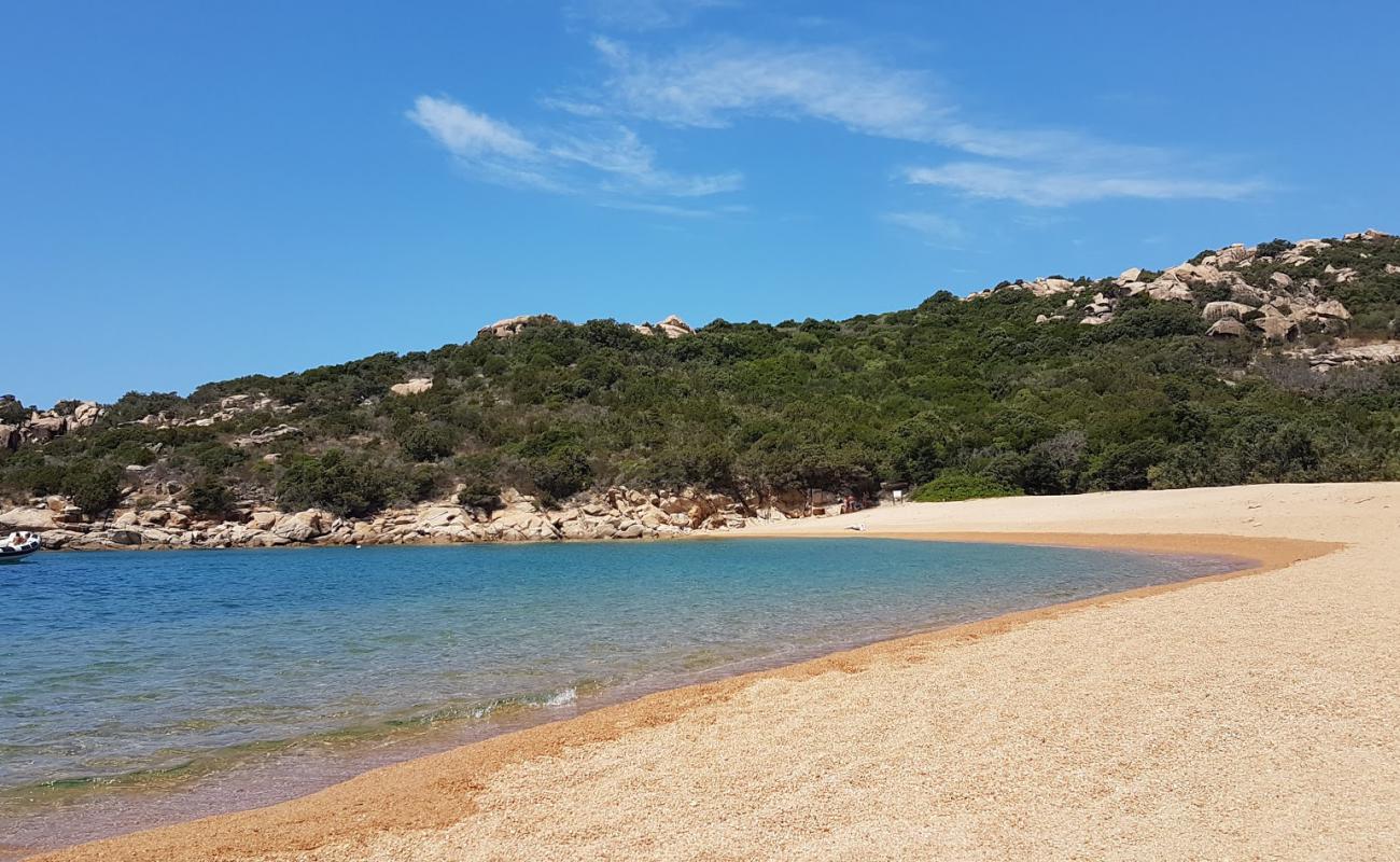 Фото Cala Di Tivella с светлый песок поверхностью