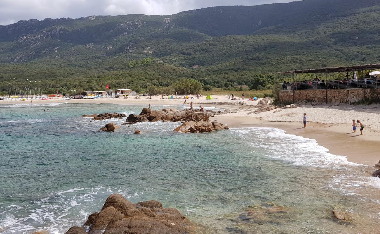 Фото Portigliolo beach с золотистый песок поверхностью