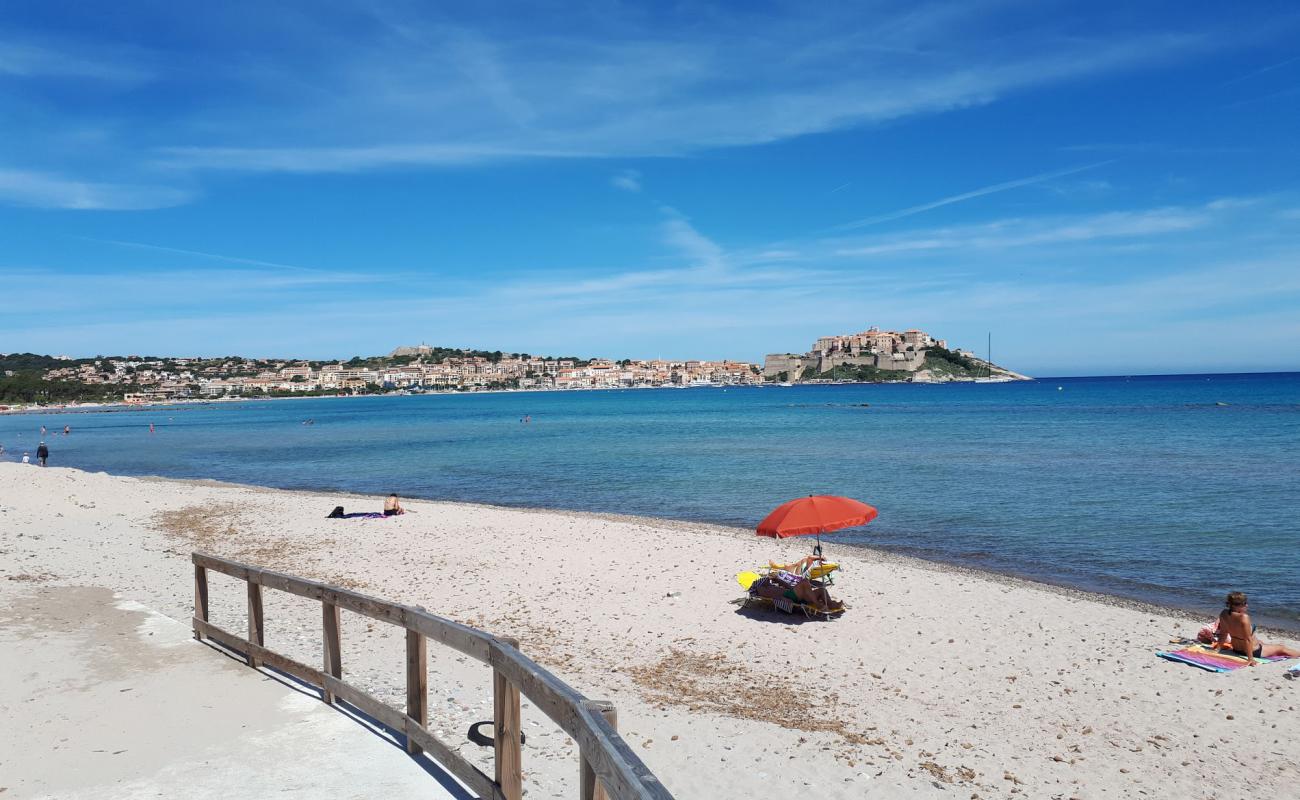 Фото Calvi beach с светлый песок поверхностью