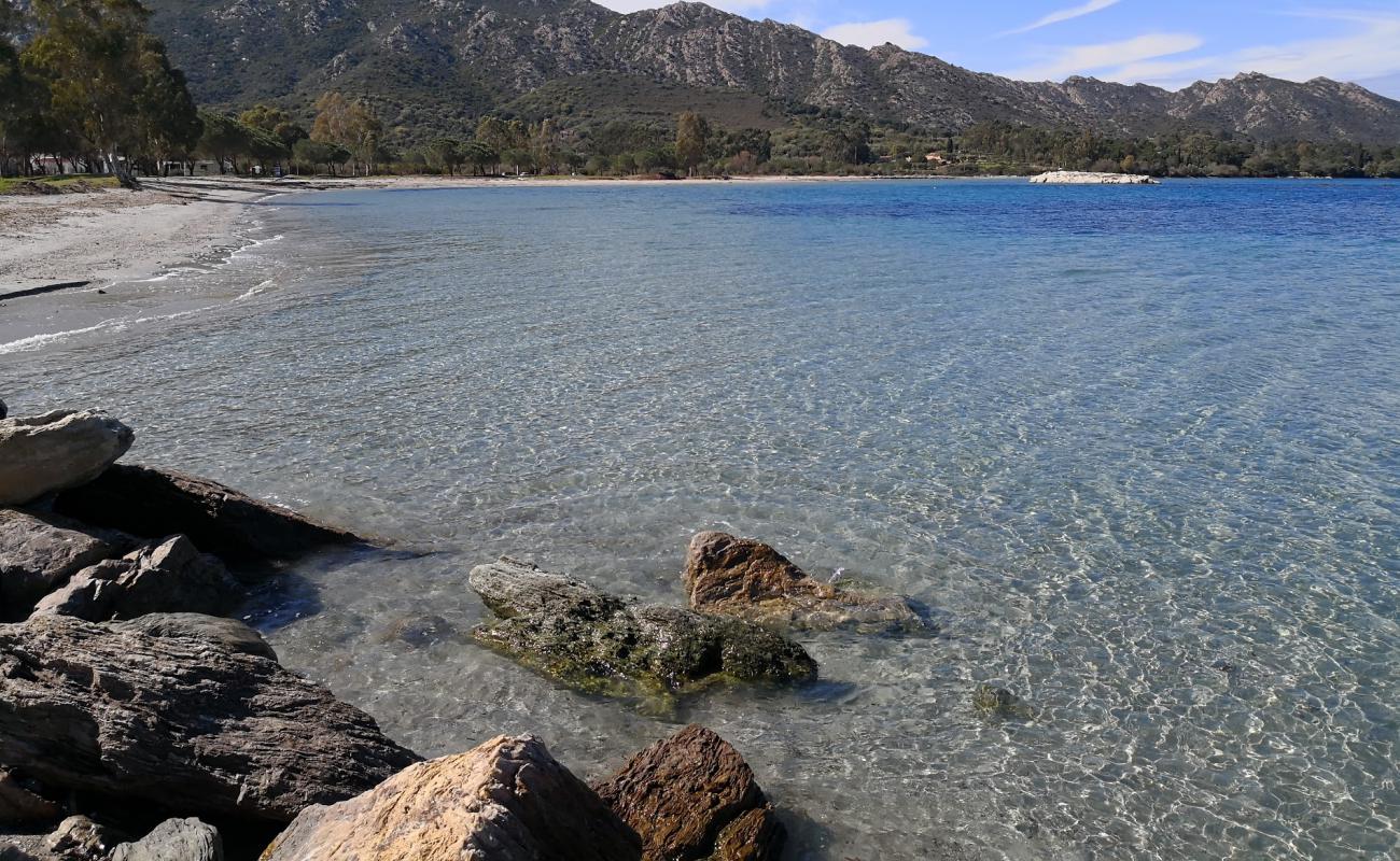 Фото La Roya beach с светлый песок поверхностью