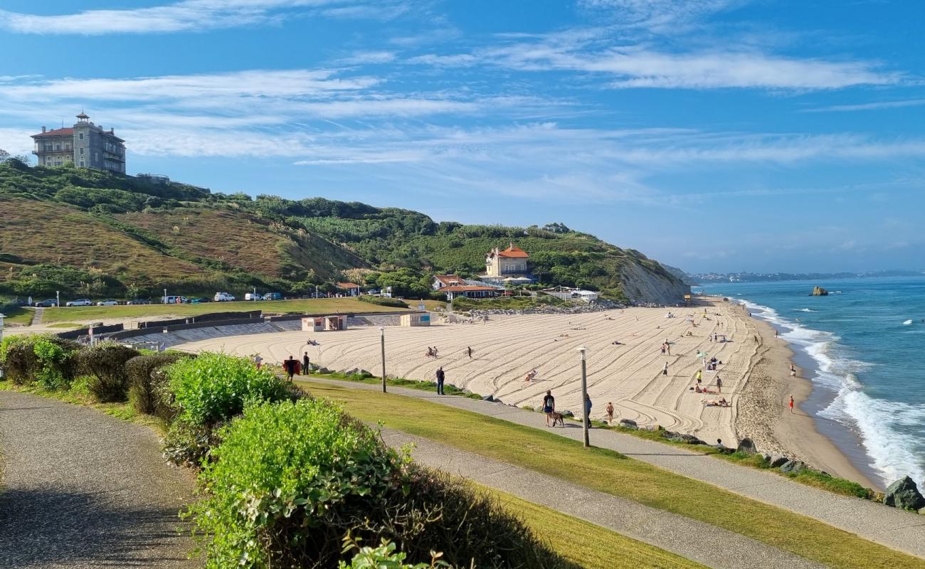 Фото Plage d'Ilbarritz с светлый песок поверхностью