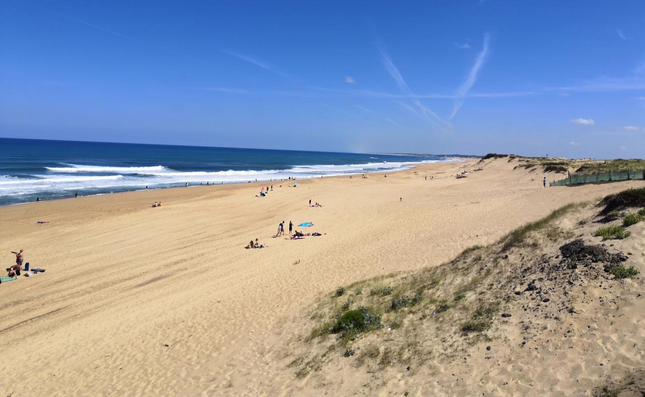 Фото Plage de Labenne с светлый песок поверхностью