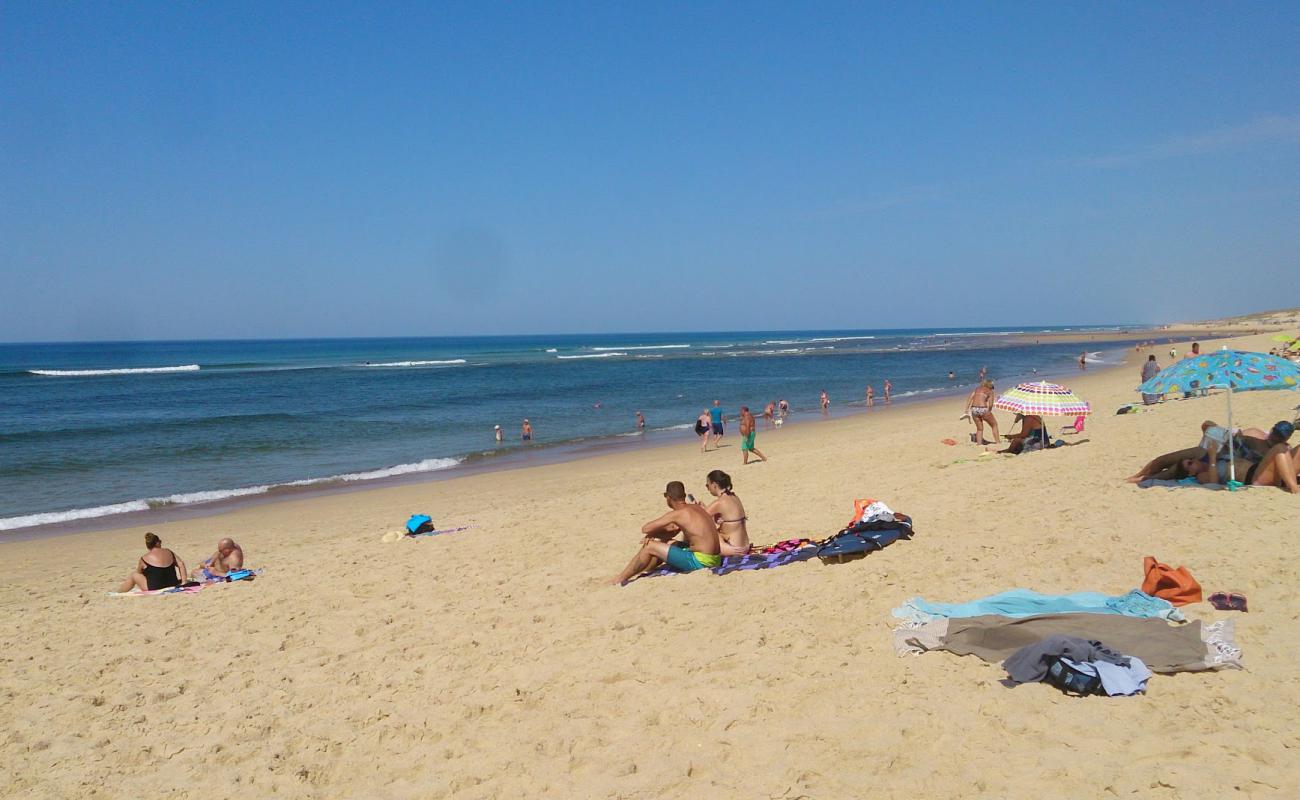 Фото Plage de Moliets с белый песок поверхностью