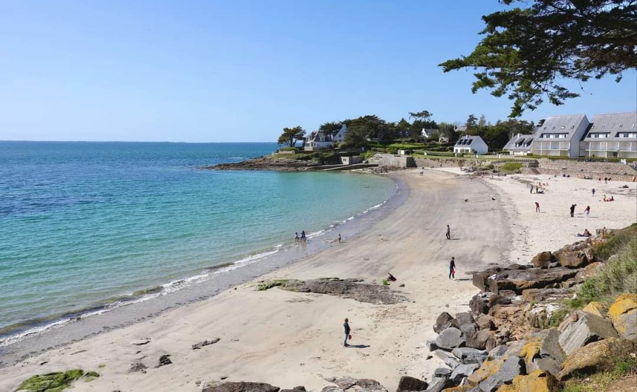 Фото Plage de Port Navalo с светлый песок поверхностью