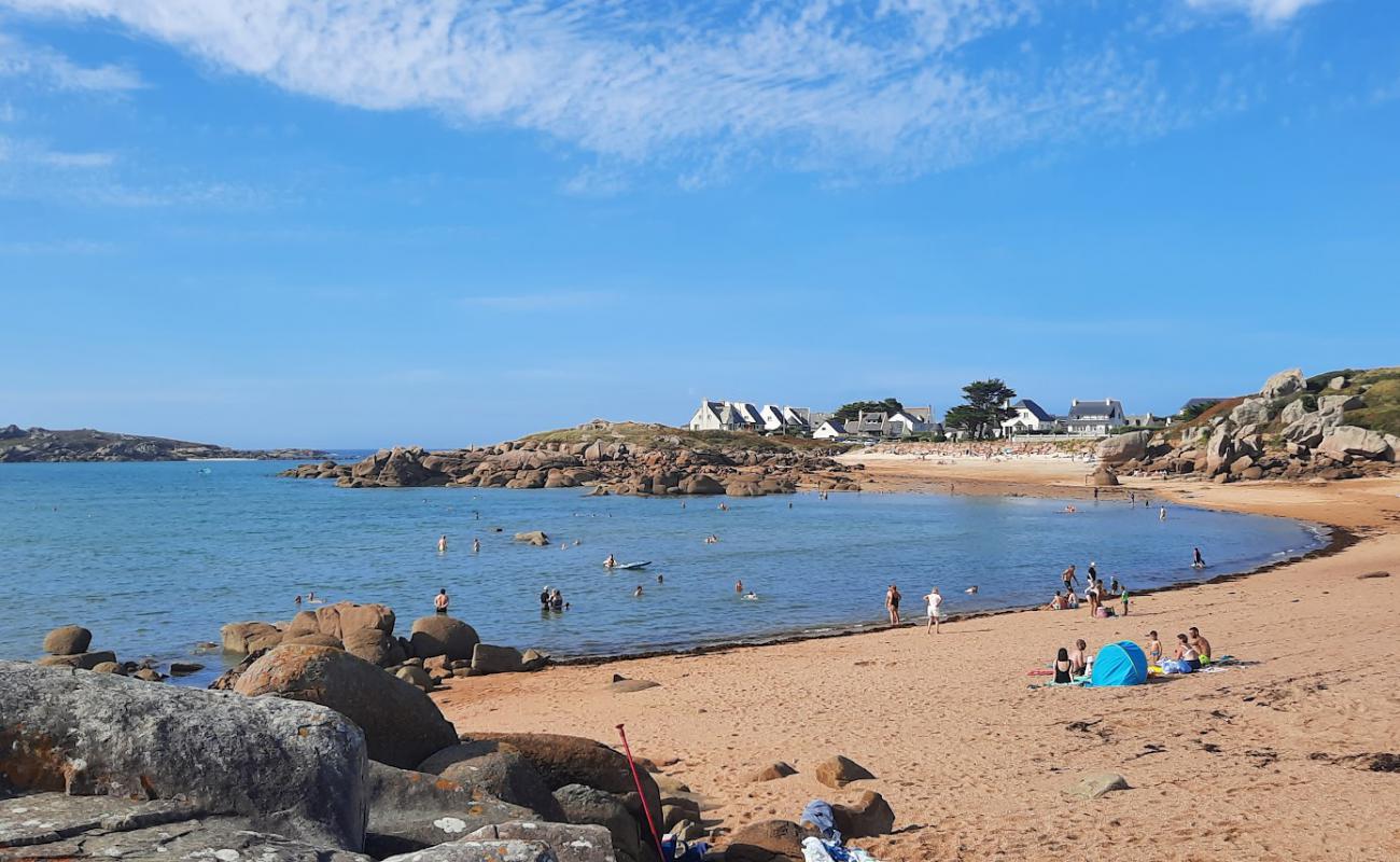 Фото Plage de Toull Bihan с светлый песок поверхностью