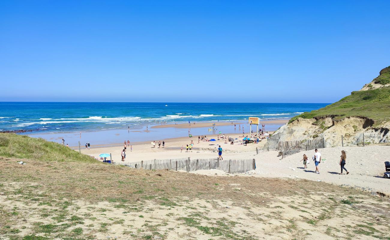 Фото Plage d'Erretegia с светлый песок поверхностью