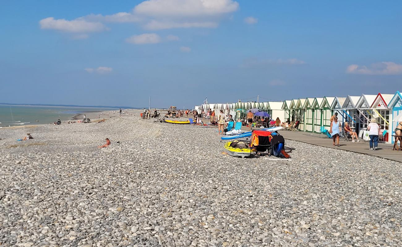 Фото Grande Plage de Cayeux с серая галька поверхностью