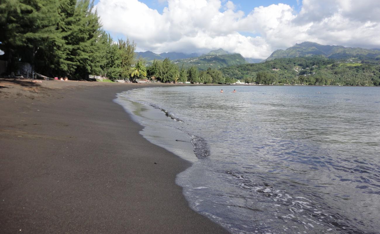 Фото Plage de la Pointe Venus с черный песок поверхностью