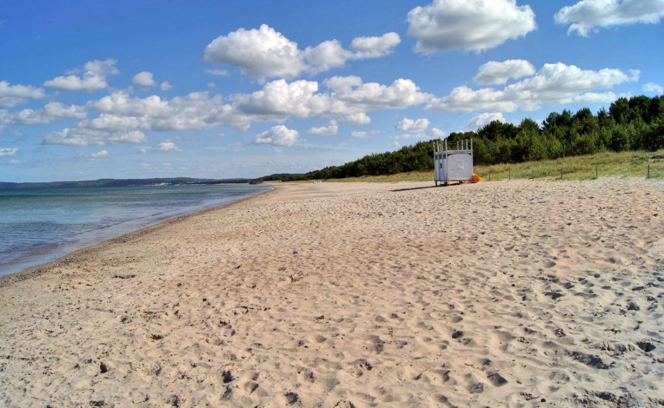 Фото Strandpanorama Prora с серый песок поверхностью