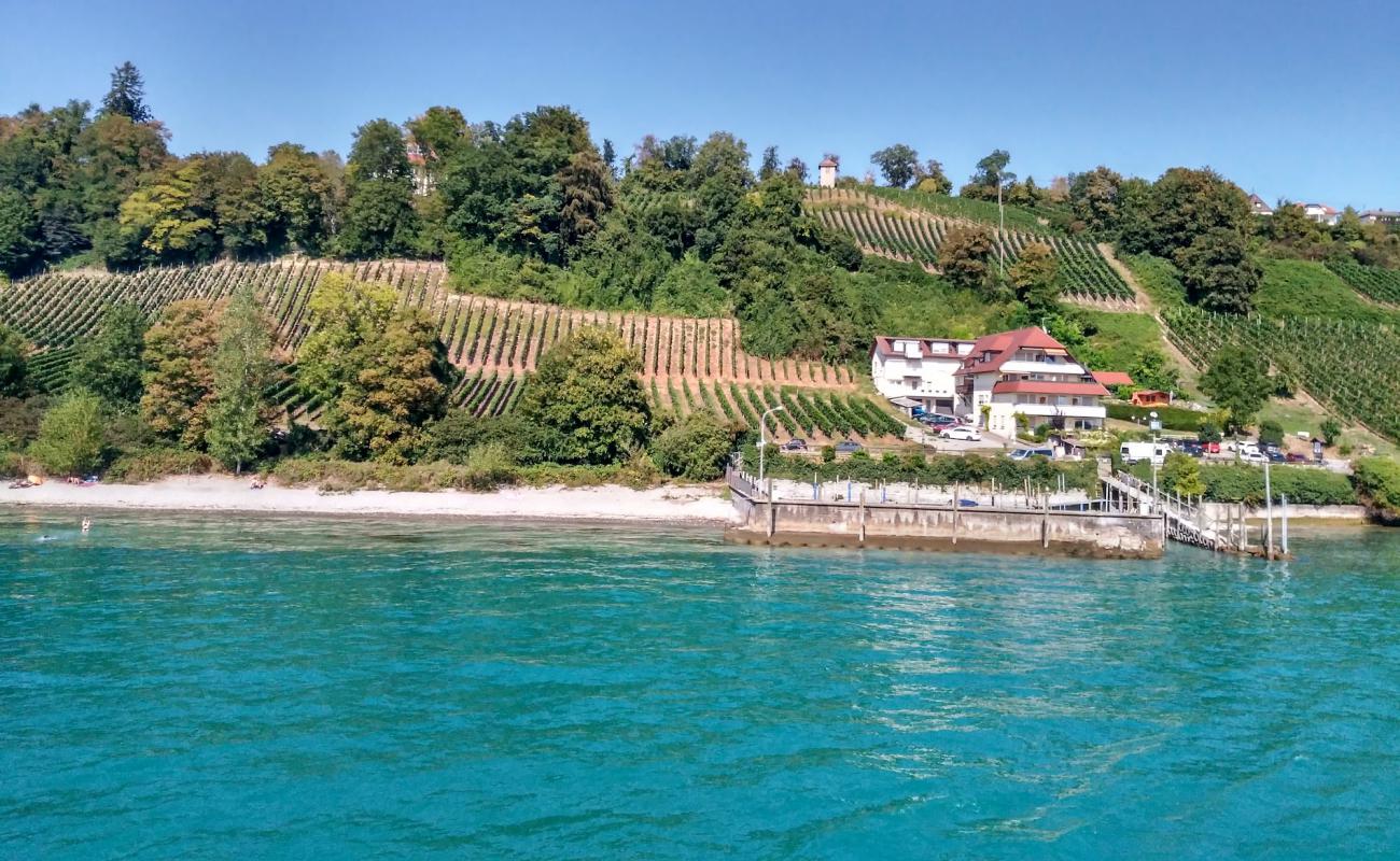 Фото Meersburg Strand с серая галька поверхностью