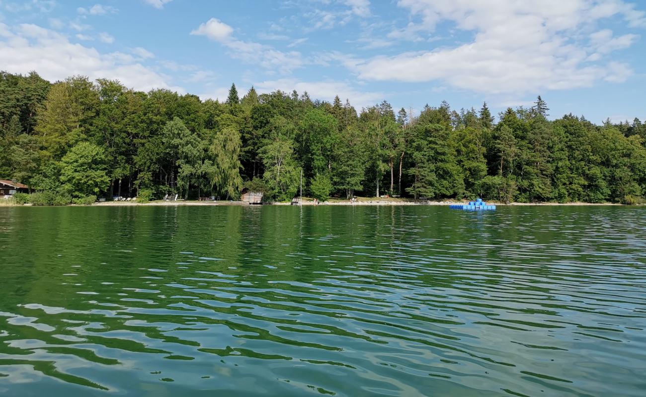 Фото Munsinger Badestrand с светлая галька поверхностью