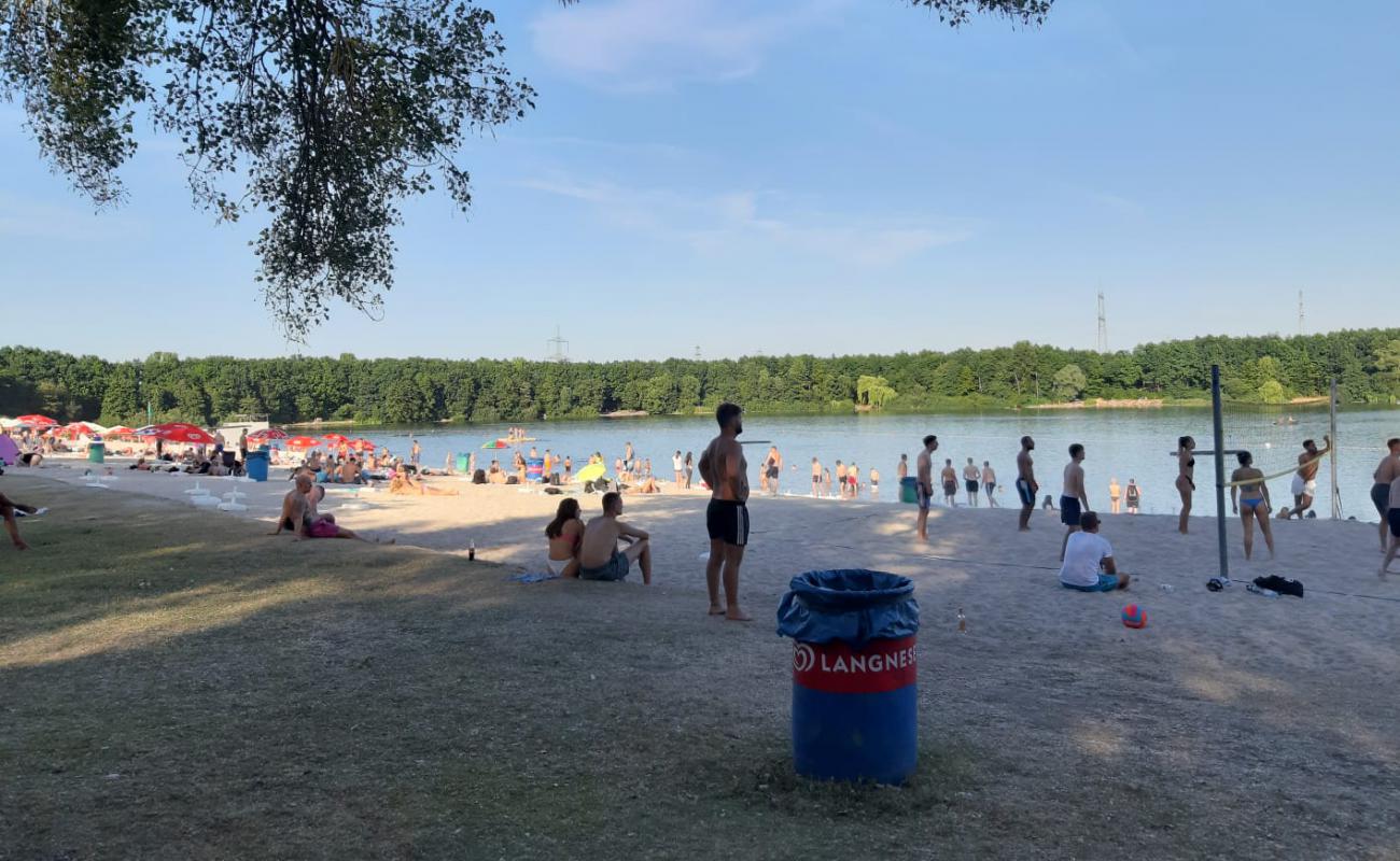 Фото Strandbad Otto-Maigler-See с светлый песок поверхностью