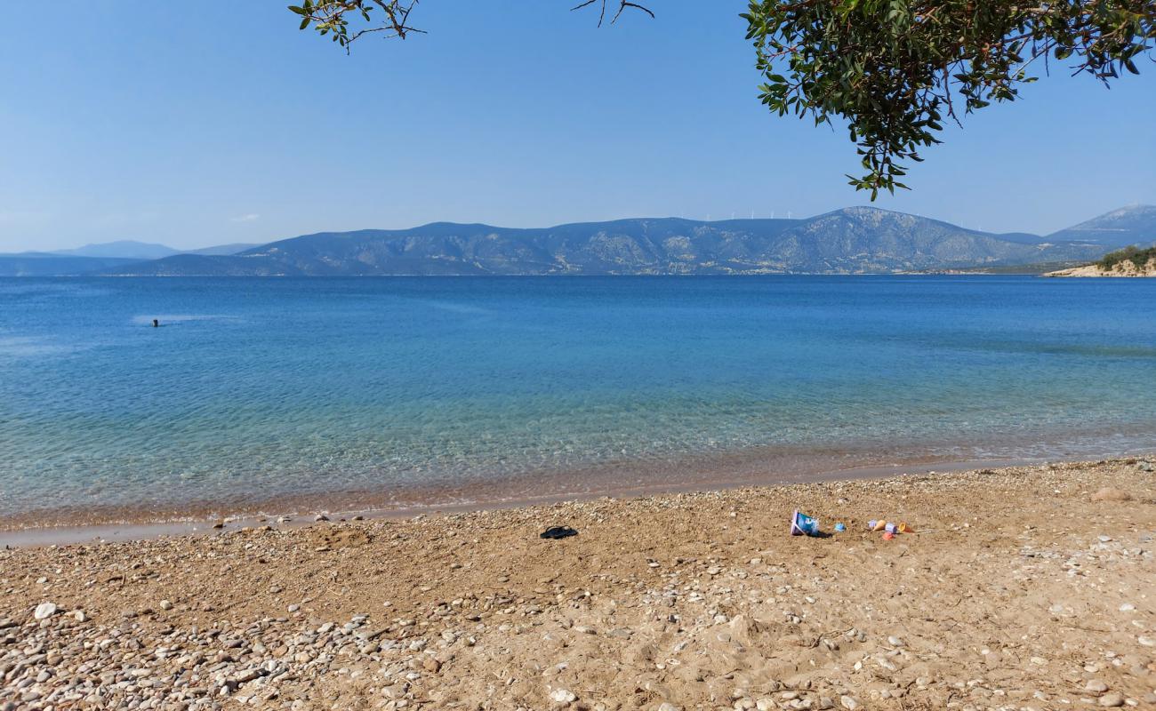 Фото Marathia beach с светлая галька поверхностью