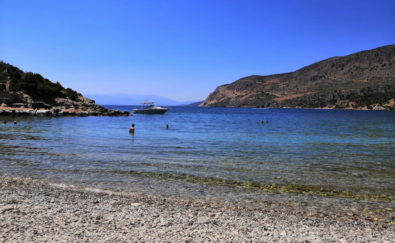 Фото Agios Vlasios beach с светлая галька поверхностью