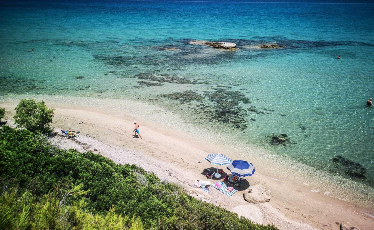 Фото Vlychada beach с светлая галька поверхностью