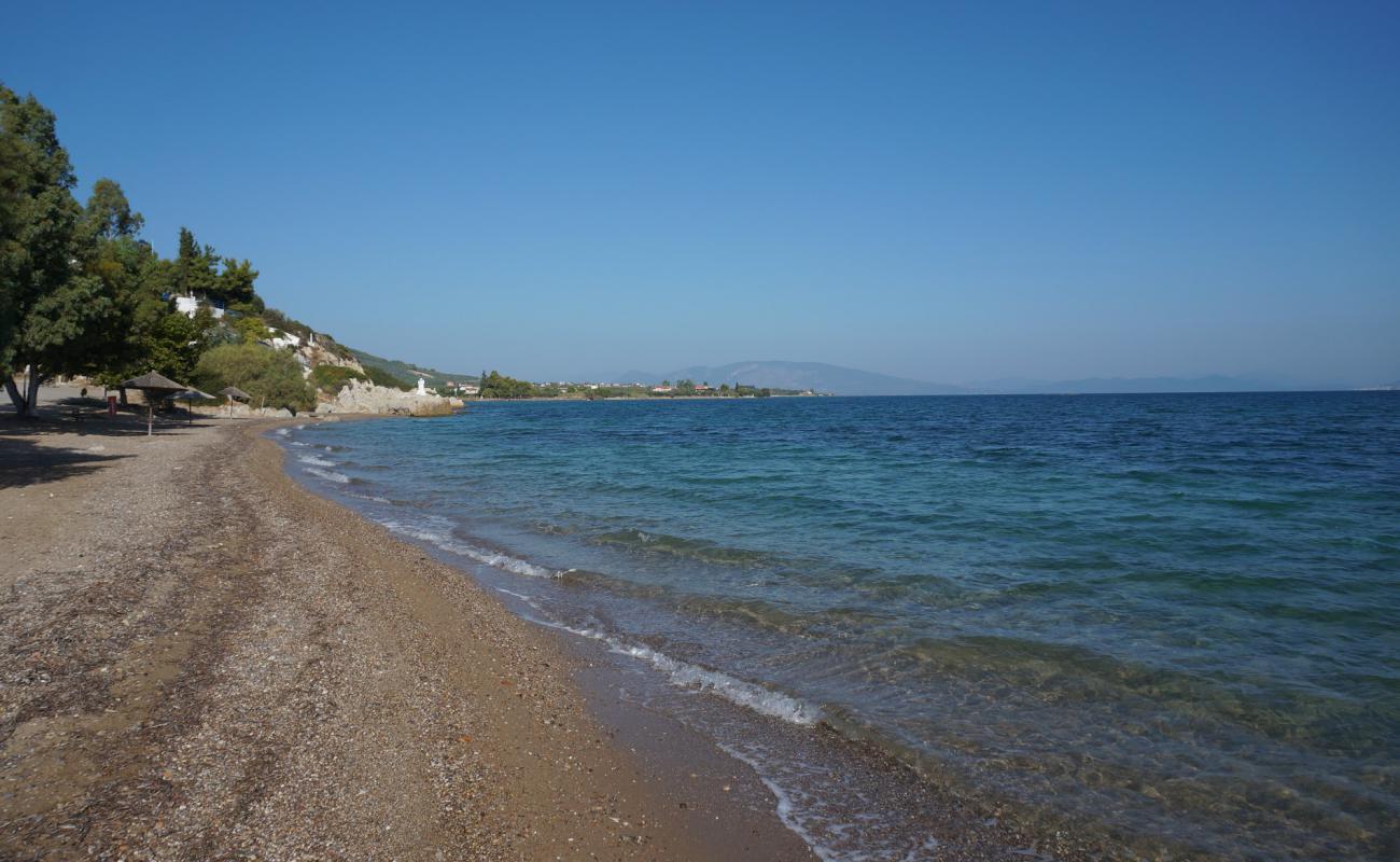 Фото Agios Ioannis mikro beach с песок с галькой поверхностью