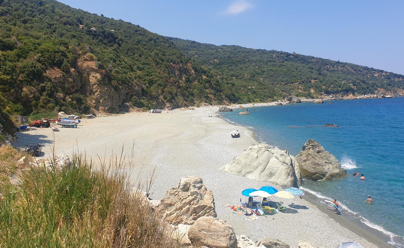 Фото Pantazi Ammos beach с светлая галька поверхностью