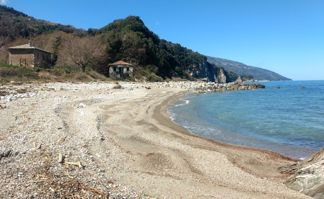 Фото Banikas beach с светлая галька поверхностью