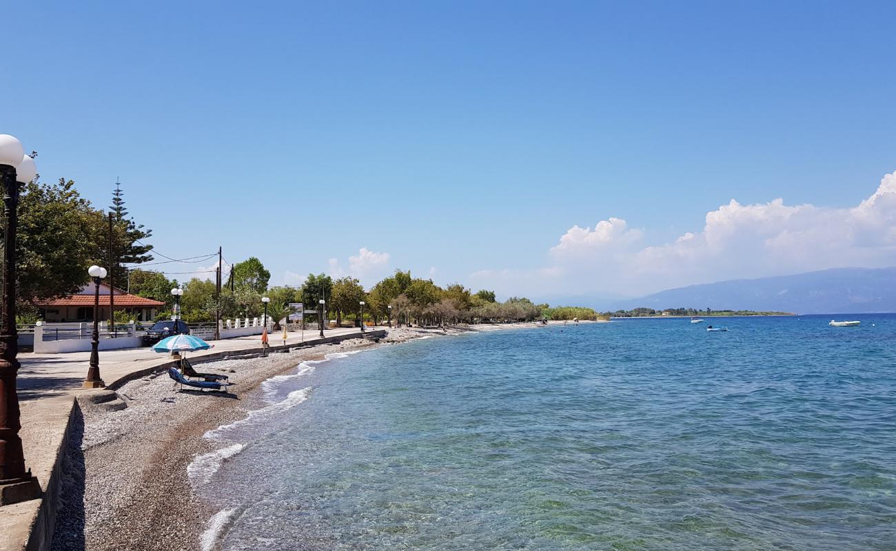 Фото Diakopto beach II с серая галька поверхностью