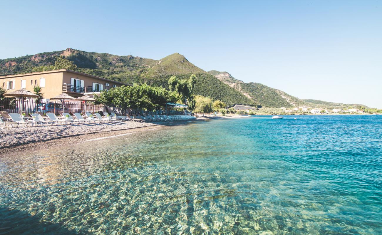 Фото Agamemnonos beach с серая галька поверхностью