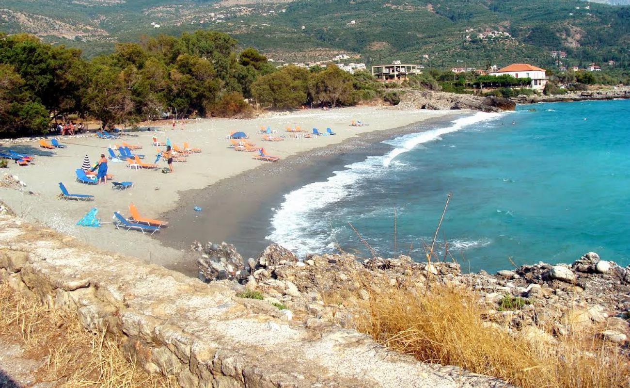 Фото Pantazi beach с серый песок поверхностью