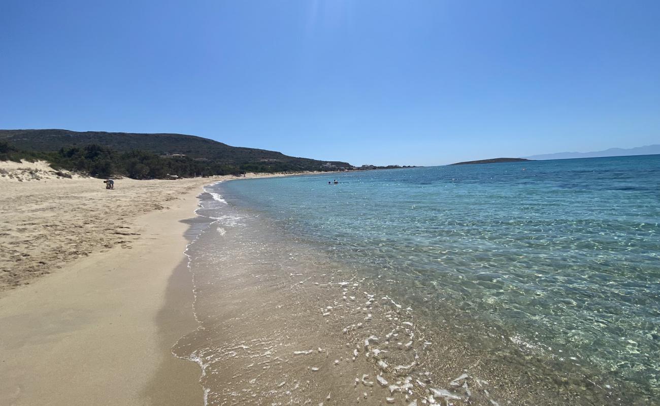 Фото Panagia beach с золотистый песок поверхностью