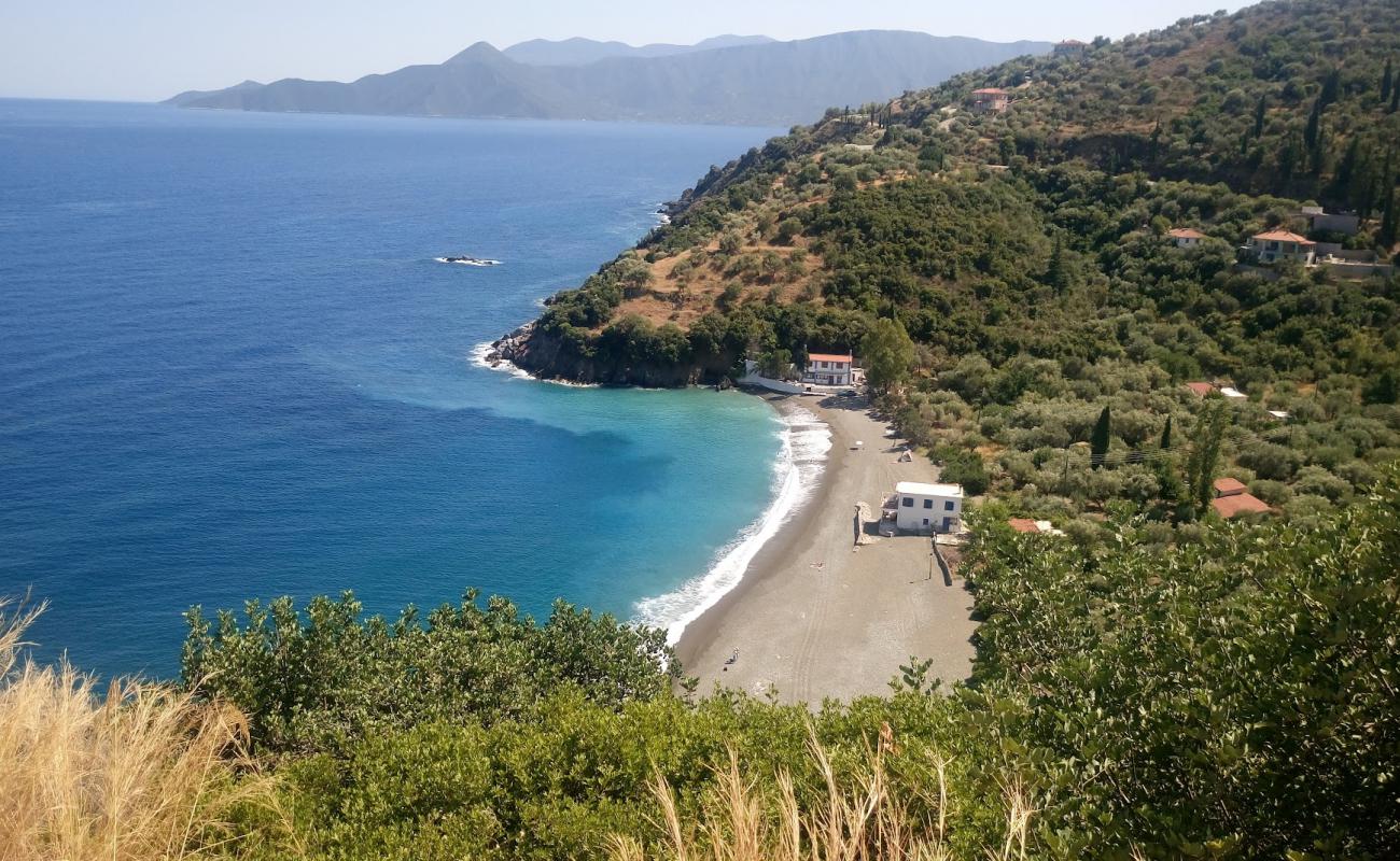 Фото Thiopafto beach с песок с галькой поверхностью