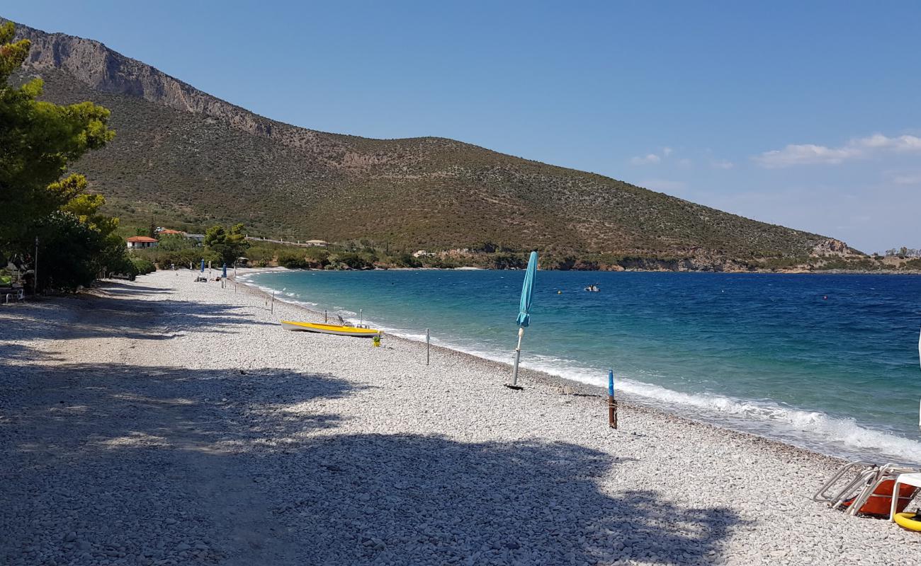 Фото Zaritsi Beach с светлая галька поверхностью